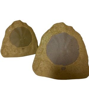 Theater Solutions 4R4S OutdoorWeatherproof Sandstone Rock Speakers 2pc 1000Watts